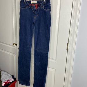 Carhartt Original Fit, Straight Leg, Red Flannel Lined Blue Jeans